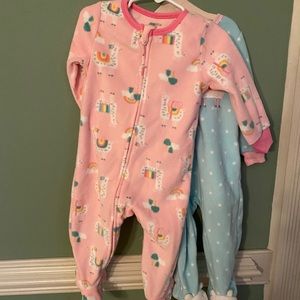 Absorba baby girls fleece sleepers